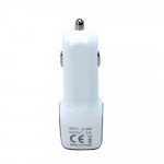 Wholesale Universal Dual Car Power Smart Adapter Charger 2.1A (White)